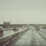 Flooded roads during heavy rains