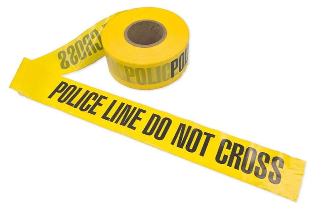 A crime Scene secured by the Police.