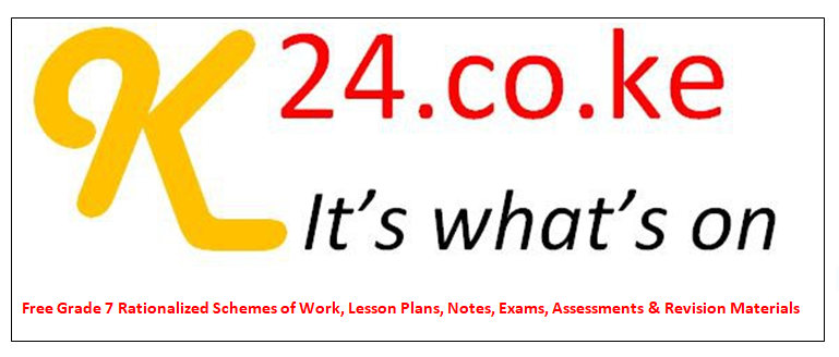 Free Grade 7 Rationalized Schemes of Work, Lesson Plans, Notes, Exams, Assessments & Revision Materials