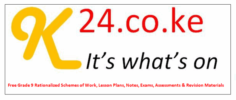 Free Grade 9 Rationalized Schemes of Work, Lesson Plans, Notes, Exams, Assessments & Revision Materials