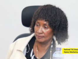 Outgoing TSC CEO Nancy Macharia when she appeared before the Senate’s Cohesion, Equal Opportunity, and Regional Integration Committee at Bunge Towers, Parliament Buildings, Nairobi, on March 14, 2025.