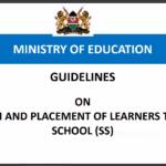 Ministry of Education guidelines on selection and placement of Senior School Learners at Grade 10.