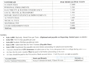 Kaiboi National Polytechnic's Latest Fees Structure